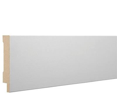 MDF wit 90x15mm 244cm - Overschilderbare plinten - Plaza