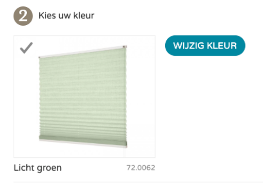 Groene plissegordijnen