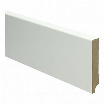 Moderne Plint MDF wit voorgelakt 120x15mm 244cm 