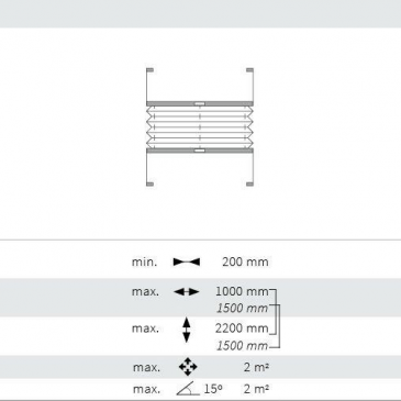 Plissé top-down-bottom-up ingespannen handgreep lichtdoorlatend 